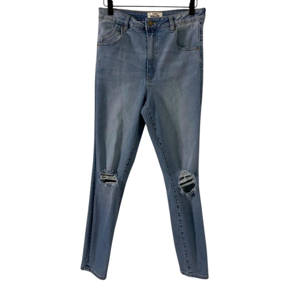 Rollas East Coast Ankle High Rise Distressed Jeans Denim Women’s 31/Aussie 13